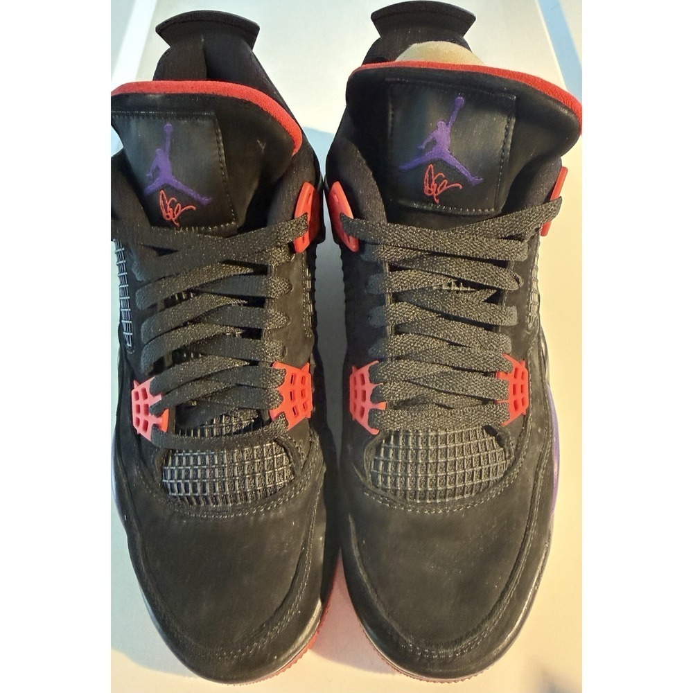 Jordan Air Jordan 4 Retro Raptors Men 7 Black Red Drake Signature AQ3816-056